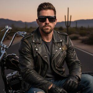 NEW Mens BioHazard Electric Biker Style Iconic Sunglasses Black Purple NWT